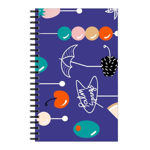 Personalized Notebooks: Palm Springs Fruit Cocktail - Blue, 5x8, Blue, True Blue