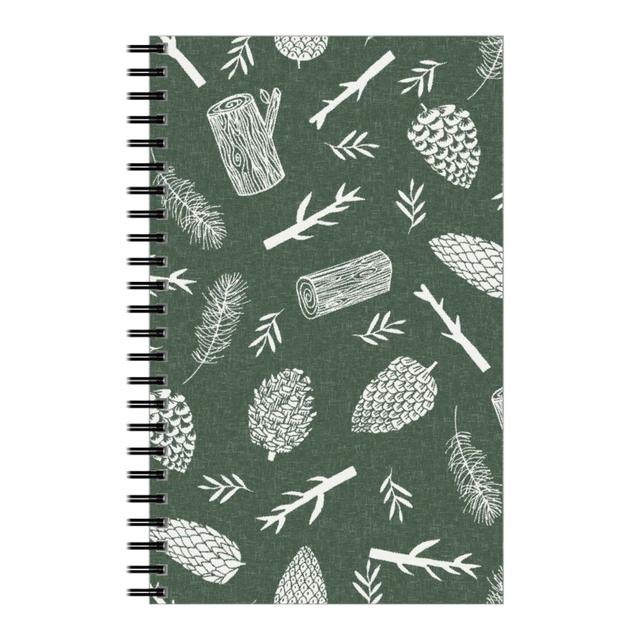 Personalized Pinecone Journal - Hunter Green Lined Notebook