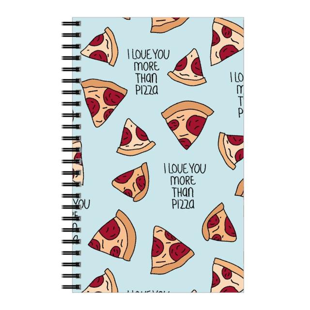 I Love You More Than Pizza Journal - Blue Personalized Notebook