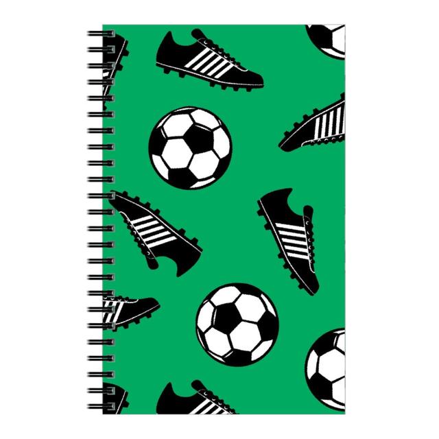 Personalized Notebooks: Soccer Balls and Cleats, 5x8, Green