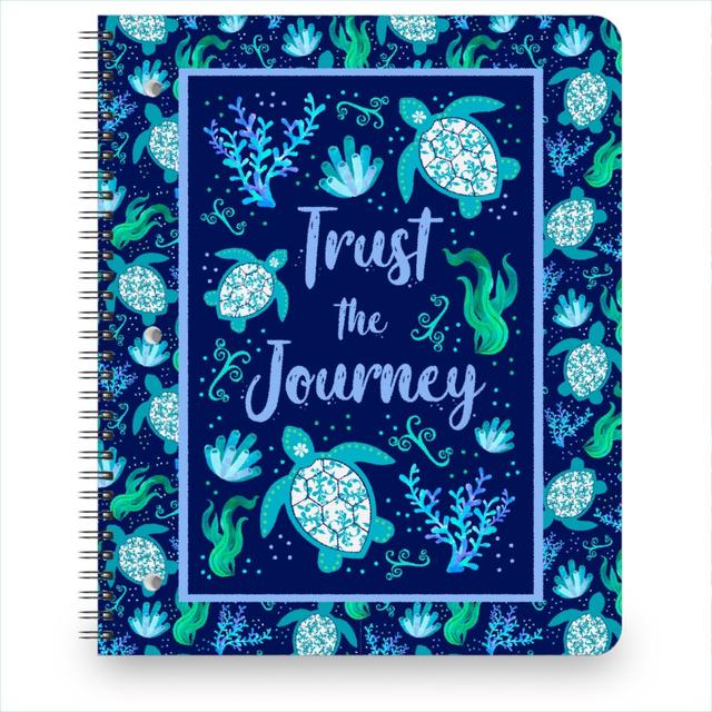 Personalized Notebooks: Trust the Journey Sea Turtles, 8.5x11, Blue, Bright Indigo