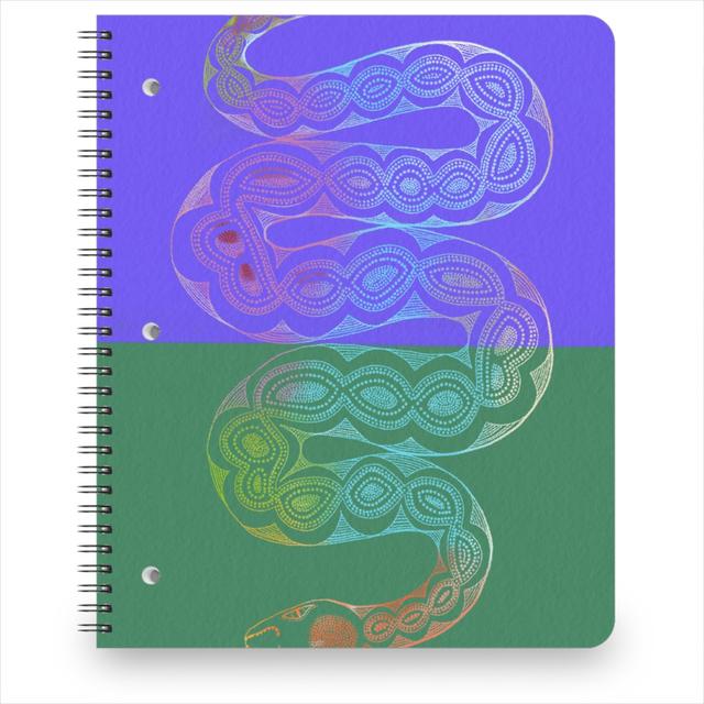 Personalized Notebooks: Snake - Purple & Green, 8.5x11, Multicolor