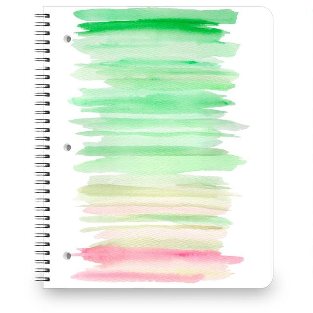 Personalized Notebooks: Watercolor Ocean Seashore, 8.5x11, Green, Spring