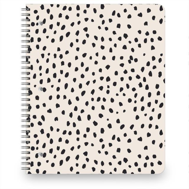 Personalized Notebooks: Black Marks - Creamy Beige, 8.5x11, Beige, Pearl