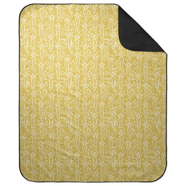 Picnic Blankets: Distressed Iris - Sunshine Picnic Blanket, Yellow, Classic Yellow