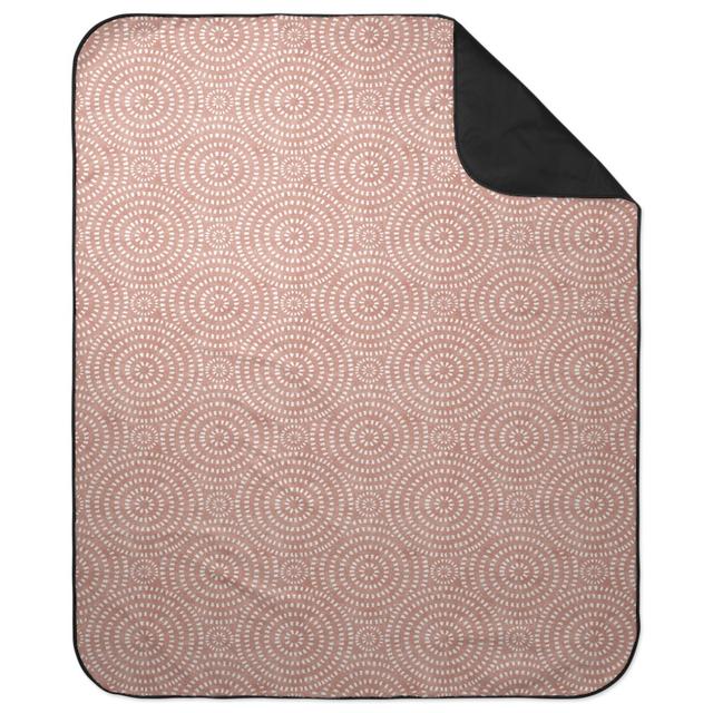Picnic Blankets: Bohemian Tiles - Circular - Pink Picnic Blanket, Pink, Bright Pink