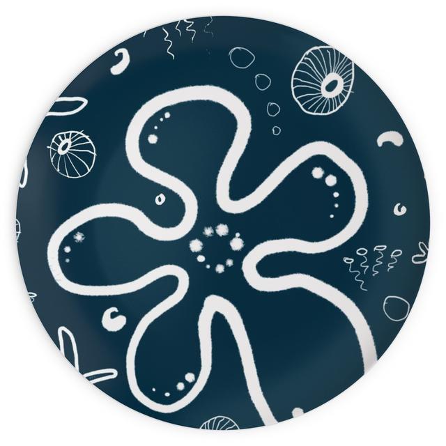 Plates: Deep Sea Flora and Fauna, 10x10, Blue, True Blue