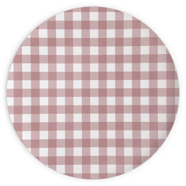 Plates: Gingham Check, 10x10, Pink, Alpaca