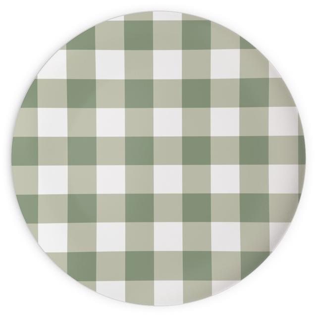Plates: Plaid - Green, 10x10, Green, Classic Green