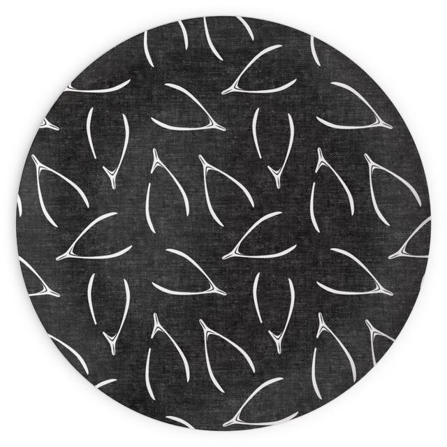 Plates: Wishbones - Gray, 10x10, Gray