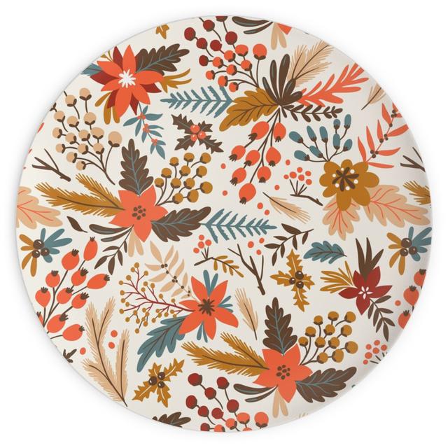 Plates: Christmas Flowers - Multi, 10x10