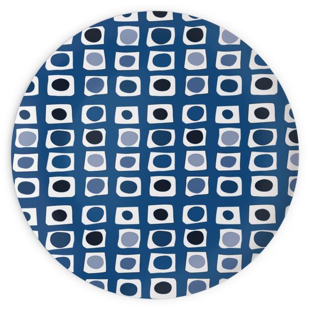 Plates: Little White Rectangles - Classic Blue, 10x10, Blue, True Blue
