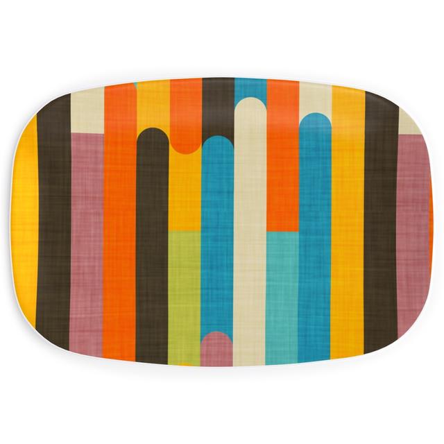 Serving Platters: Retro Colorblock Sticks - Multi