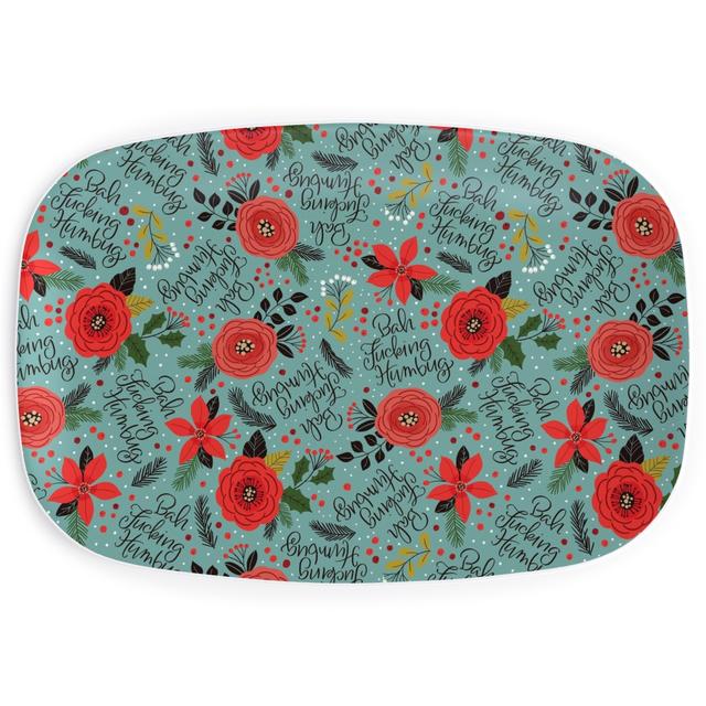 Serving Platters: Bah Humbug, Green, Classic Green