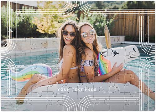 60 Piece Puzzles: Modern Arch Border, White