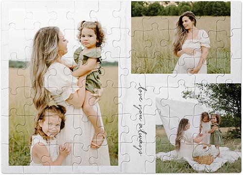 Custom Photo Puzzles: Texture Vintage Paper, 60 Pieces, White