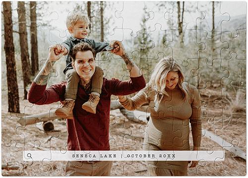 Custom Photo Puzzles: Travel Banner, 60 Pieces, Black