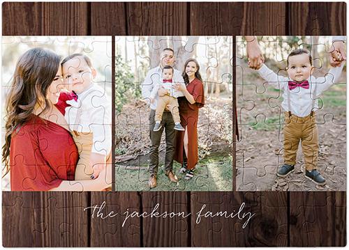 Custom Photo Puzzles: Gallery of Three Across, 60 Pieces, Multicolor
