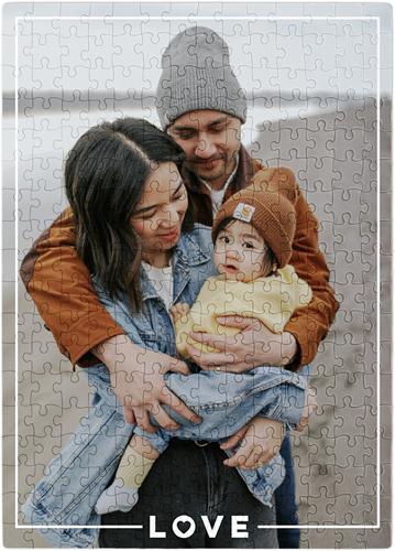 252 Piece Puzzles: Bold Love Border, White