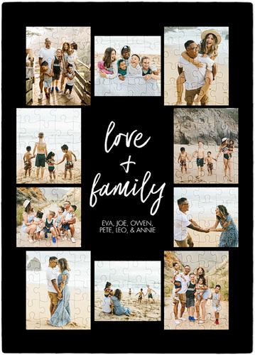 Custom Photo Puzzles: Love and Family Portrait, 252 Pieces, Black