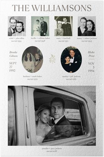 Custom Photo Puzzles: Marriage Family Tree, 1014 Pieces, White