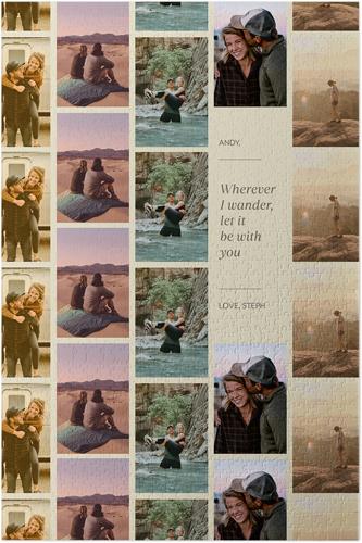 Custom Photo Puzzles: Photo Reel Collage, 1014 Pieces, Beige, khaki