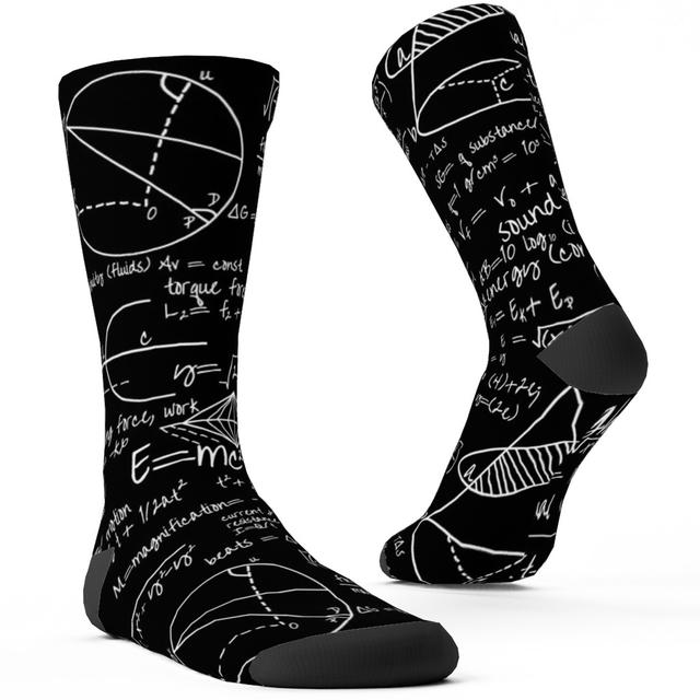 Custom Socks: Common Equations, Black