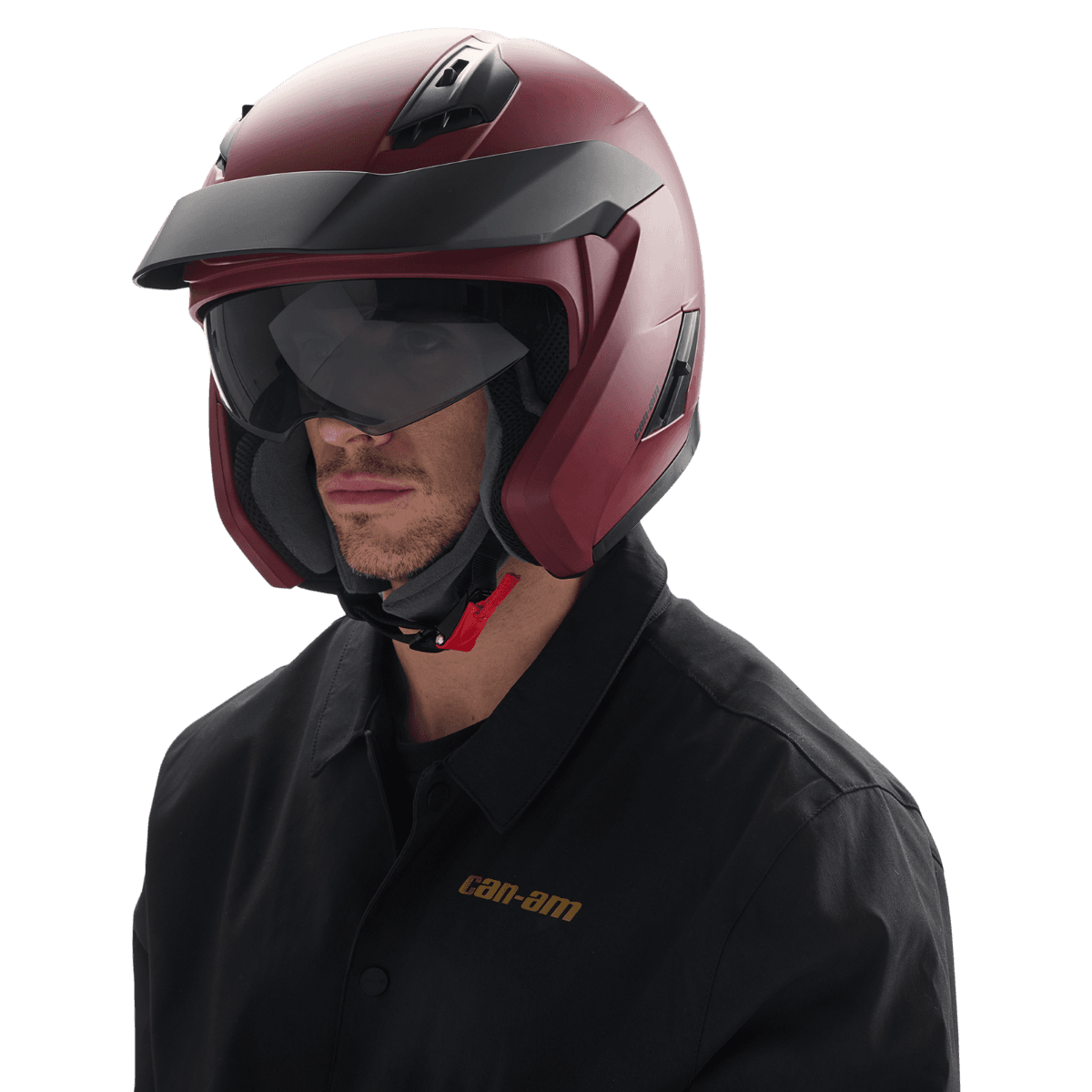 Can-Am Exome Open Face Helmet (DOT) / Brick Red / XL