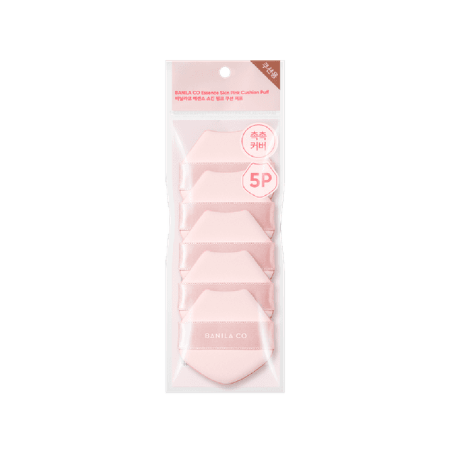 BANILA CO Essence Skin Pink Cushion Puff 5P