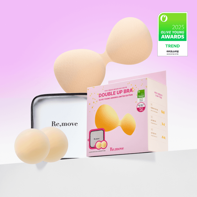 ★AWARDS★ Re,move Double-up Bra Set (+Pouch, Nipple Patch 8mm)