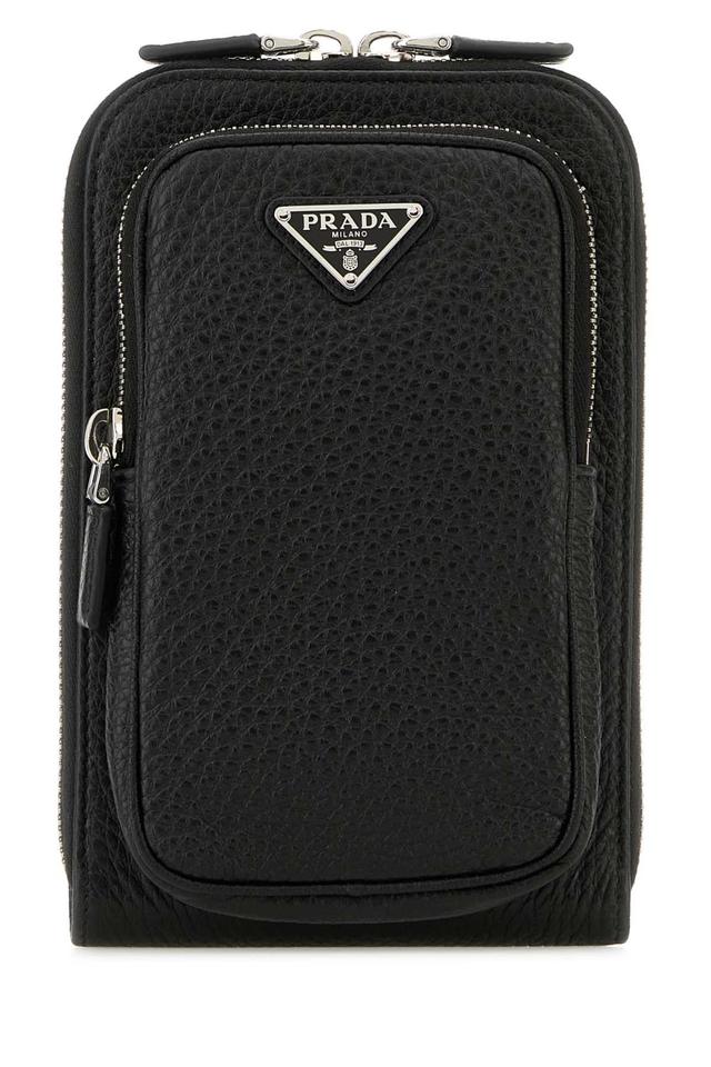 Prada Black Leather Phone Case