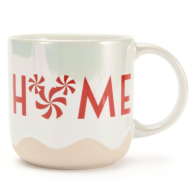 Mickey Mouse Icon ''Home'' Peppermint Swirl Mug  Disney Holiday Haven