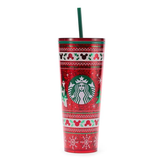Disneyland Holiday Fair Isle 24 oz. Starbucks Travel Tumbler with Straw