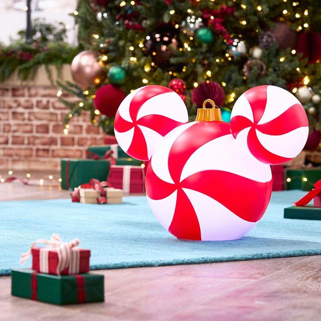 Mickey Mouse Icon Peppermint Swirl Light-Up Ornament  Large 18'' Official shopDisney