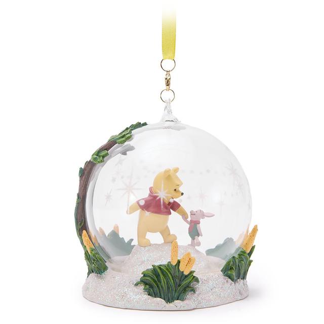 Winnie the Pooh and Piglet Glass Globe Sketchbook Ornament Official shopDisney