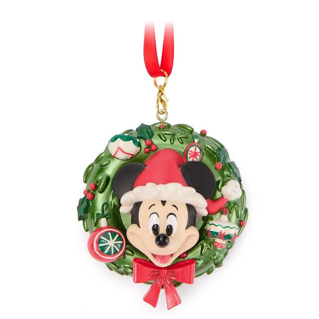 Santa Mickey Mouse Holiday Wreath Ornament Official shopDisney