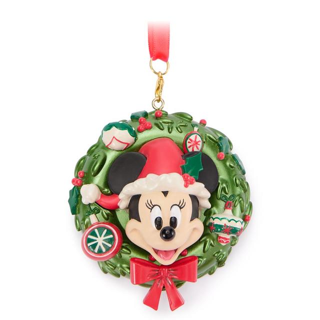 Mrs. Santa Minnie Mouse Holiday Wreath Ornament Official shopDisney