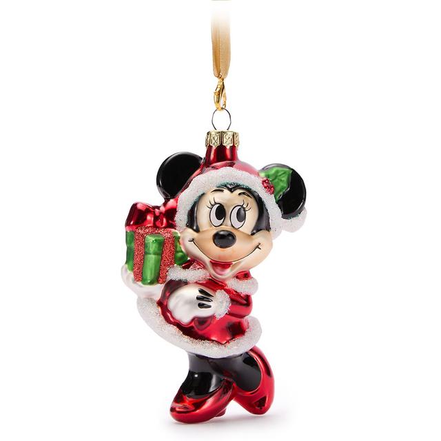 Santa Minnie Mouse Glass Ornament Official shopDisney