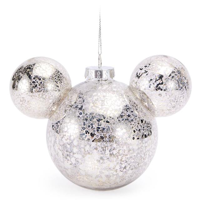 Mickey Mouse Icon Ball Ornament  Silver Official shopDisney