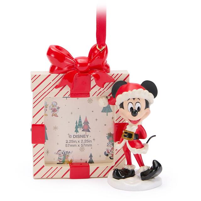 Santa Mickey Mouse Photo Frame Holiday Ornament  2 1/4'' x 2 1/4'' Official shopDisney