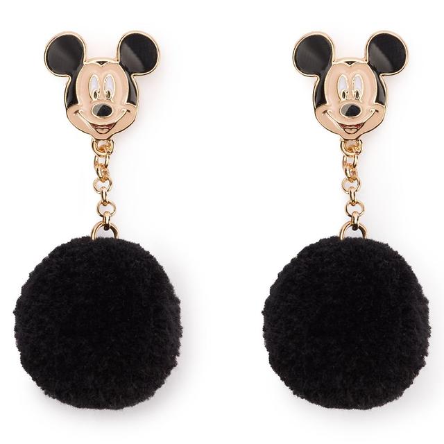 Mickey Mouse Pom Pom Earrings Official shopDisney