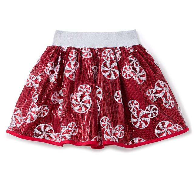 Mickey Mouse Icon Peppermint Swirl Sequin Skirt for Kids Official shopDisney