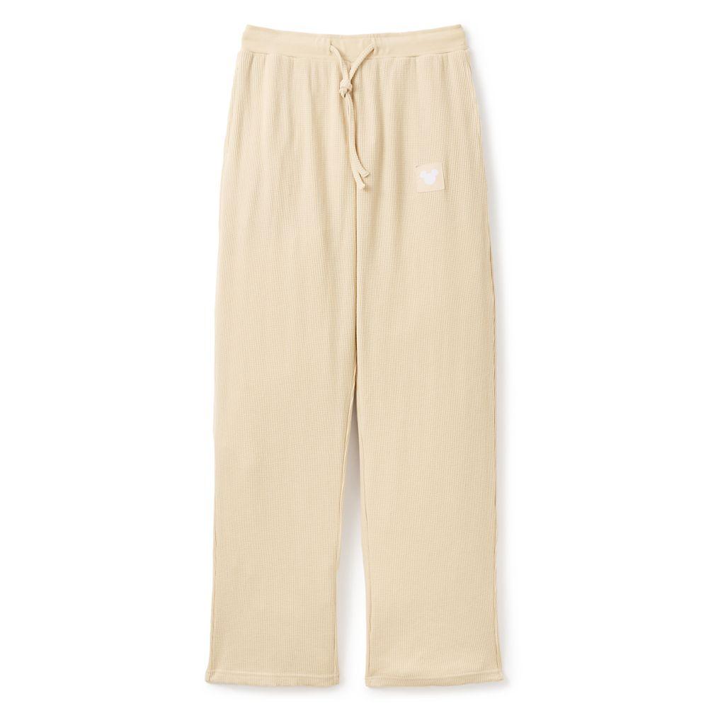 Mickey Mouse Icon Waffle Lounge Pants for Women  Cream Official shopDisney