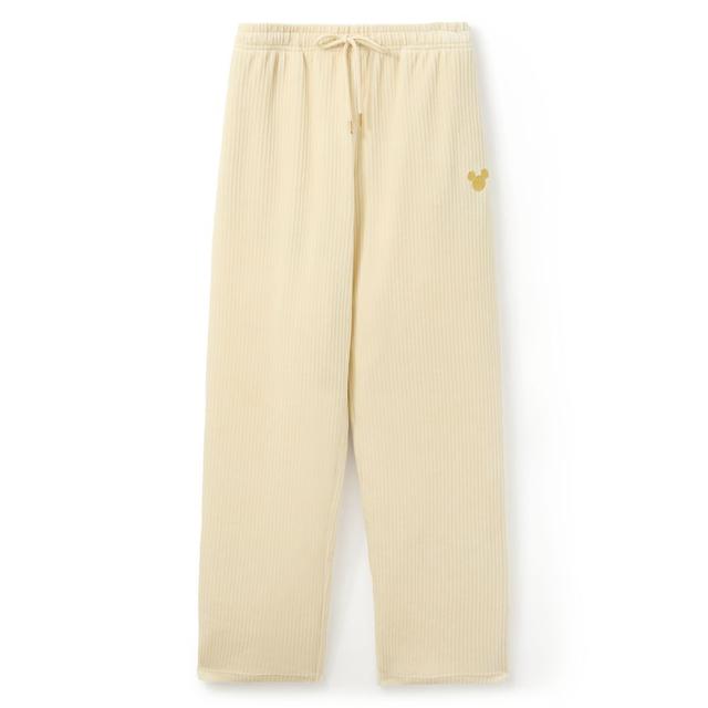 Mickey Mouse Icon Ribbed Velvet Pants for Women  Cream Official shopDisney