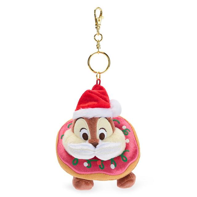 Chip Santa Donut Plush Keychain  Disney Store Japan