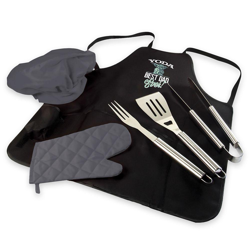 Yoda ''Best Dad Ever'' BBQ Apron Tote Pro Grill Set  Star Wars Official shopDisney