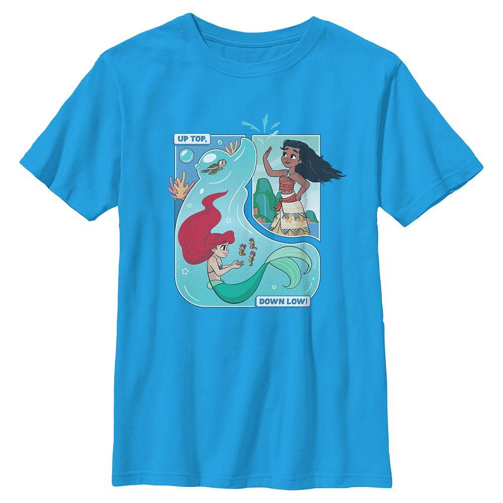Ariel and Moana ''Up Top, Down Low!'' T-Shirt for Kids  Disney Princess