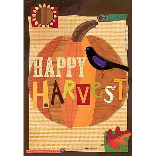 Holli Conger Happy Harvest Large Garden Flag