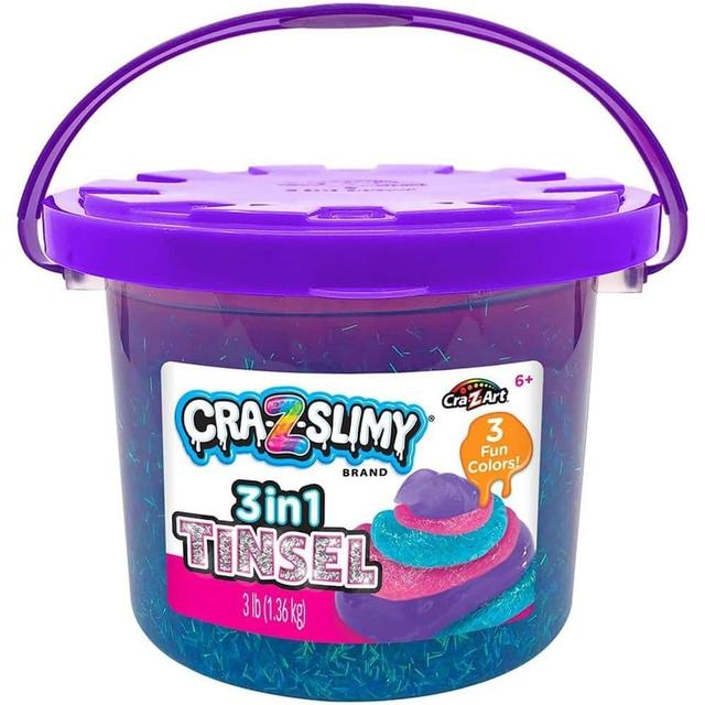Cra Z Slimy 3lb Tri Color Tinsel Bucket