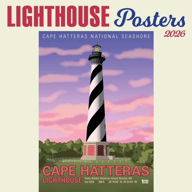 Lighthouse Posters 2026 Mini Wall Calendar